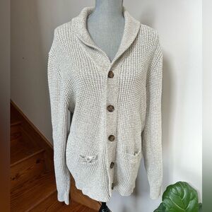 Alan Flusser Cardigan Cream Button Up